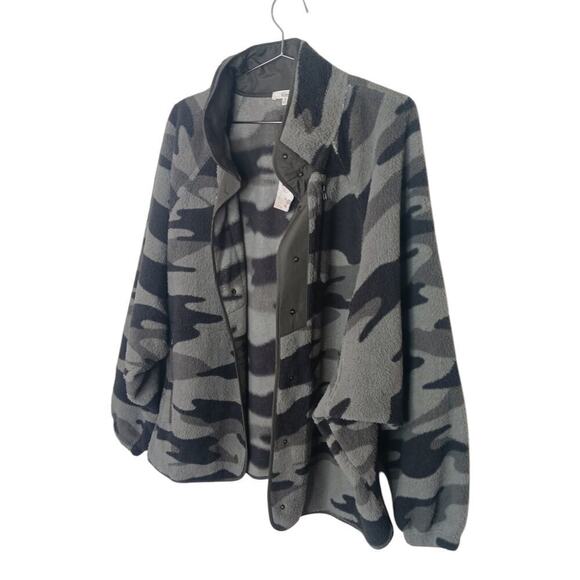 New without Tags EASEL Soft Camo Print Lined Fleece Jacket Side Pockets SZ S - Picture 6 of 16